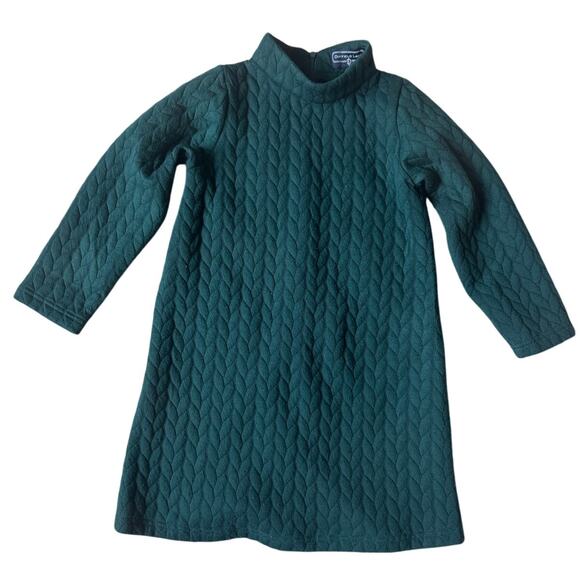 Duffield Lane | Hunter Green High Neck Cable Knit Dress | Size 8 - Picture 1 of 6